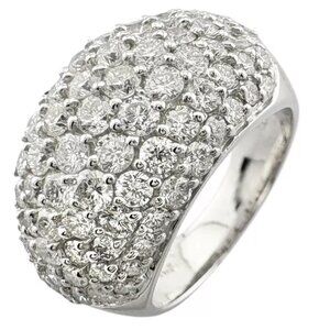 Ponte Vecchio Ring US 3 7/8 EU46 K18 white gold diamond 2.00ct